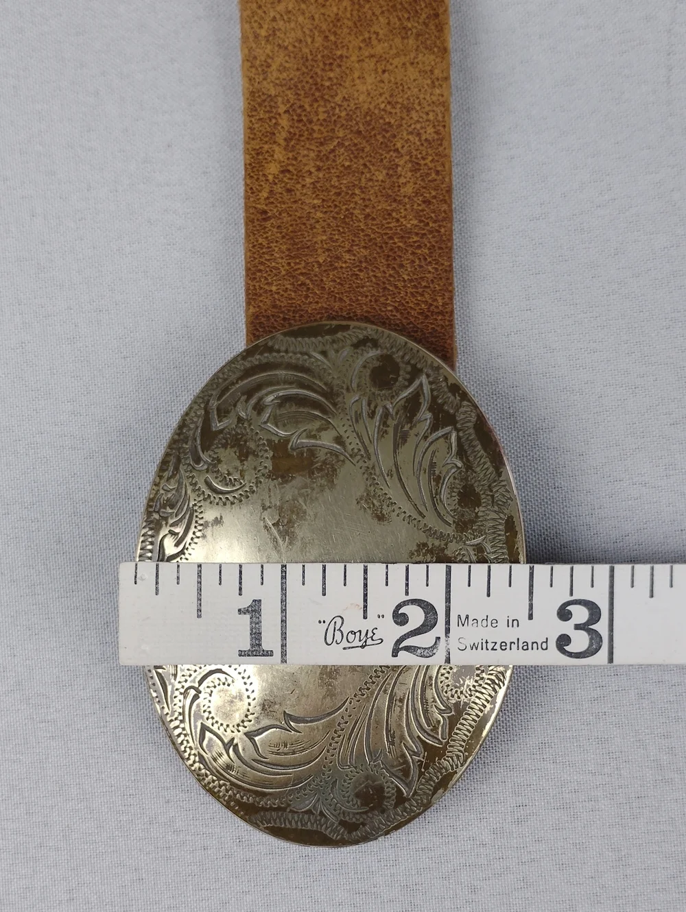 Old Navy Genuine Italian Leather Western-Style Belt. Unisex.